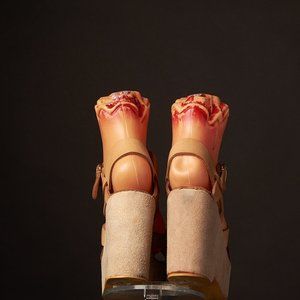 1970s Leather and Suede Platform Sandals